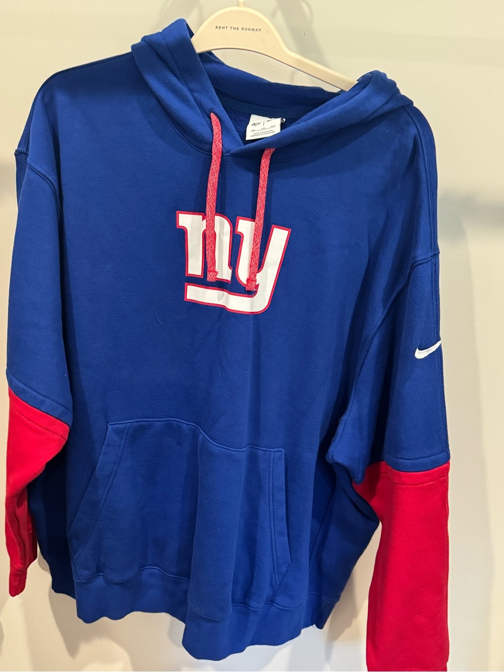 Nike Blue Hoodie with Red Accents and NY Logo